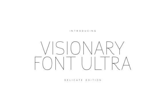 Visionary Font Ultra Delicate Edition