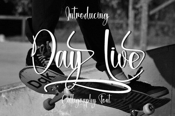 Day Live Font - romantic fonts