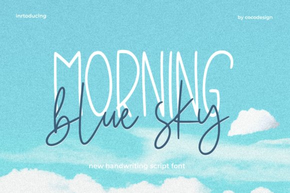 Morning Blue Sky Handwritten Font