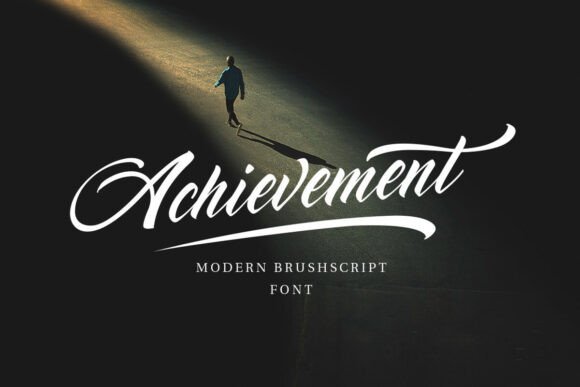 Achievement bold brush calligraphy fonts for wedding invitations
