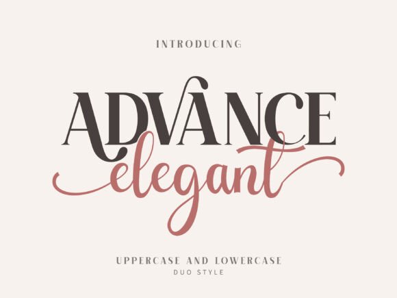 Advance Elegant font preview