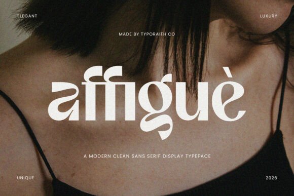 Affigue clean sans display fonts for clothing logos