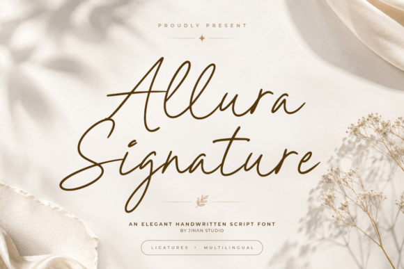 Allura Signature modern signature fonts for logo design