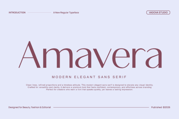 Amavera clean sans fonts for minimalist logos