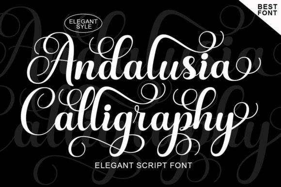Andalusia Calligraphy classic fonts for wedding invitations