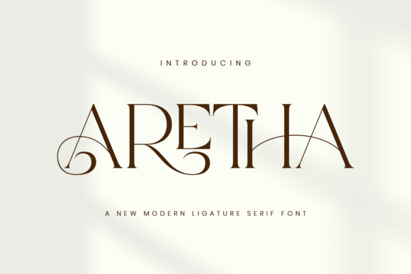 Aretha ligature serif fonts for instagram fashion posts