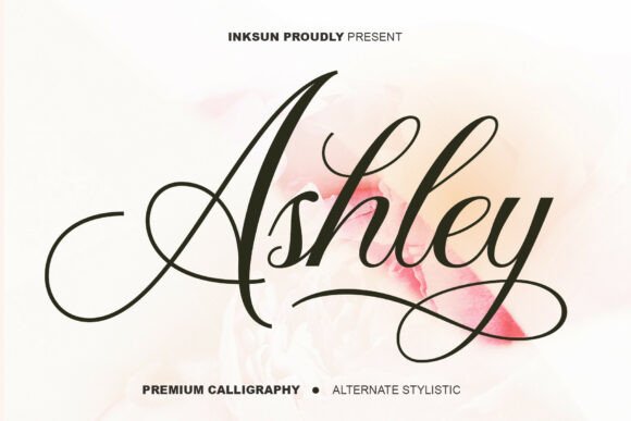 Ashley premium calligraphy fonts for wedding invitations