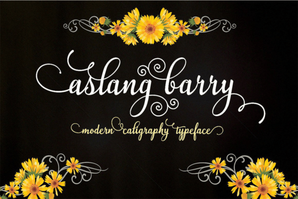 Aslang Barry font preview