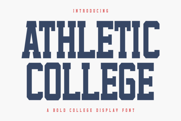 Athletic College collegiate display fonts for posters