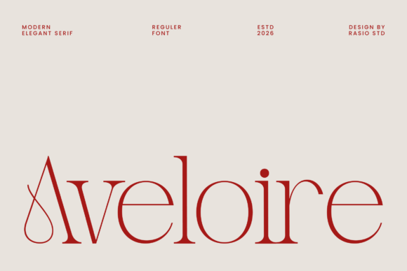 Aveloire clean modern serif fonts for branding logos