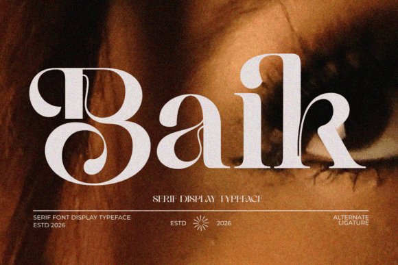 Baik refined serif fonts for product packaging