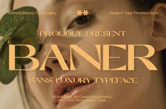 Baner refined minimalist sans fonts for logos