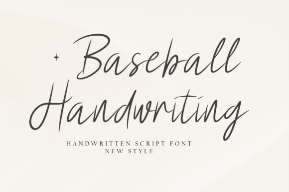 Baseball Handwriting flowing fonts for branding