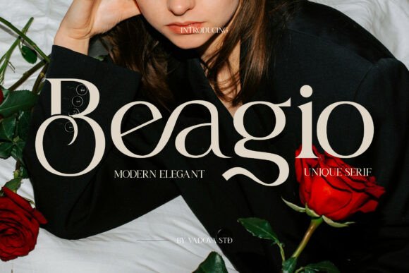 Beagio modern serif fonts for beauty brand branding