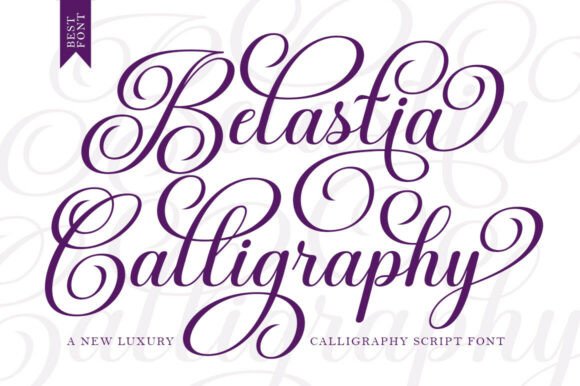 Belastia Calligraphy classic fonts for wedding invitations