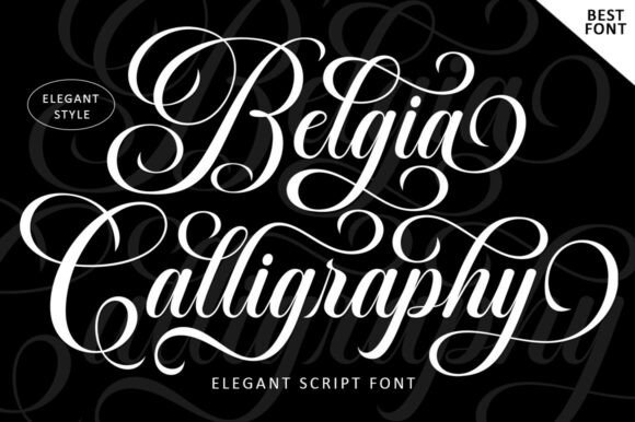 Belgia Calligraphy classic script fonts for wedding invitations