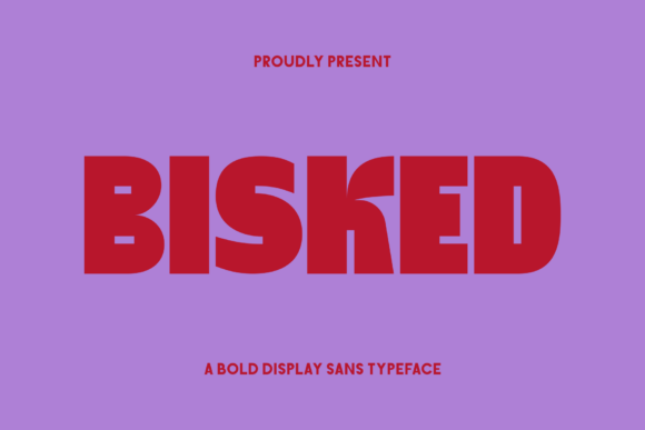 Bisked bold display sans fonts for retro minimalist logos