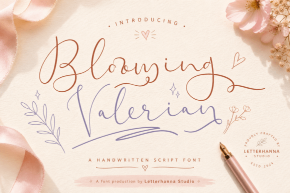 Blooming Valerian font preview