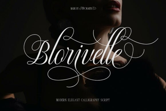 Blorivelle modern calligraphy fonts for wedding invitations