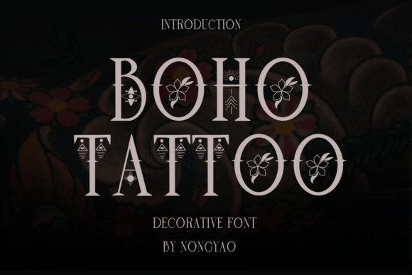 Boho Tattoo decorative display fonts for posters