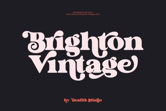 Brighton Vintage retro bold fonts for logos