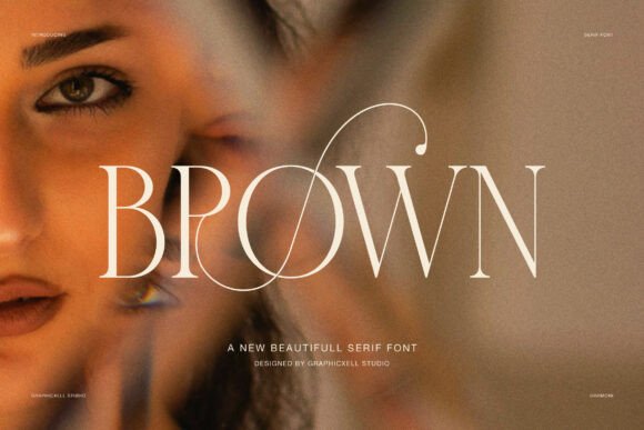 Display serif fonts for headlines shown on a large title layout