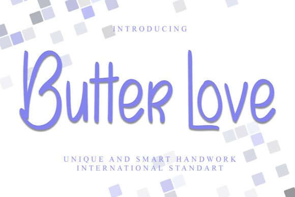 Butter Love slim casual handwritten fonts for branding