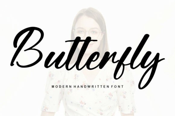 Butterfly graceful script feminine fonts for beauty brands