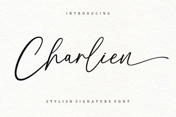 Charlien signature script fonts for personal branding