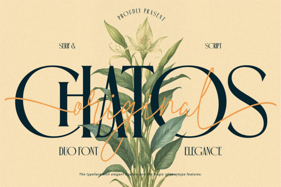 Chatos Original serif and script duo fonts for logo design