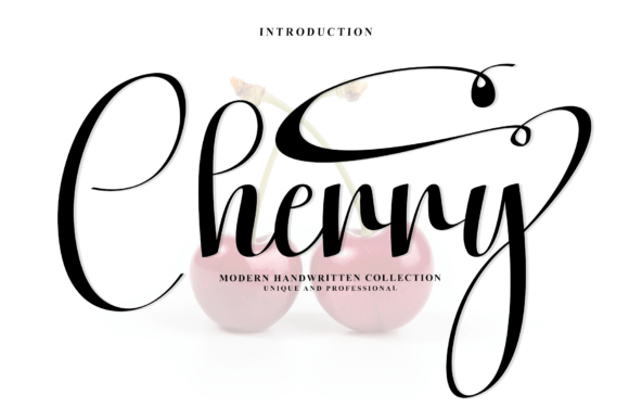 Cherry handwritten fonts for sweet artisan packaging
