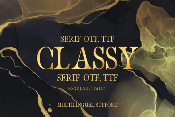 Classy font preview