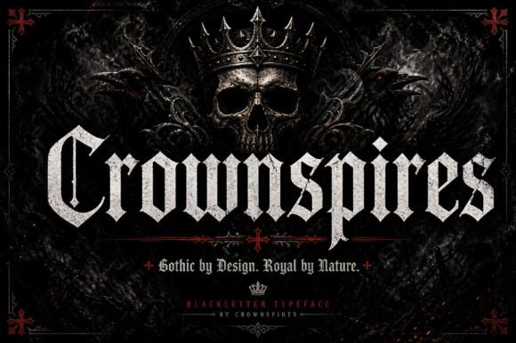 Crownspires majestic display feminine fonts for beauty brands