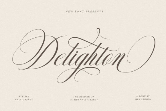Delighton Script calligraphy fonts for elegant branding