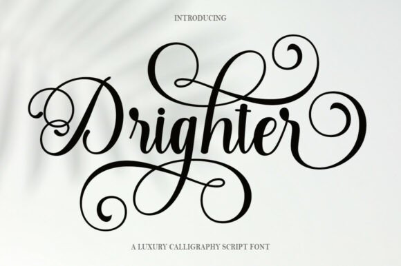 Drighter romantic calligraphy fonts for artisan food labels