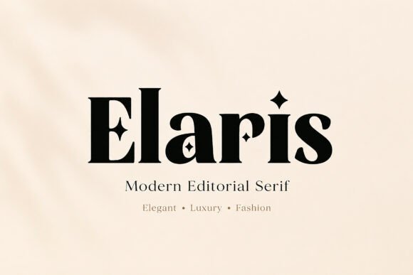 Elaris modern editorial serif fonts for clothing logos