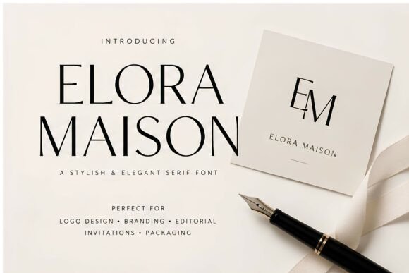 Elora Maison luxury serif fonts for instagram brand feeds