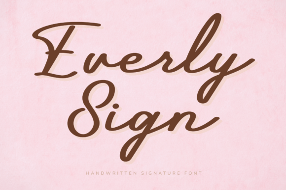 Everly Sign font preview