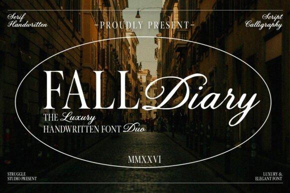 Fall Diary modern calligraphy fonts for wedding invitations
