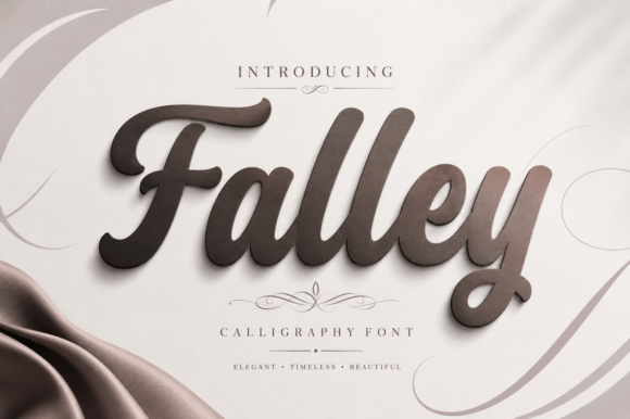 Falley contemporary calligraphy fonts for wedding invitations