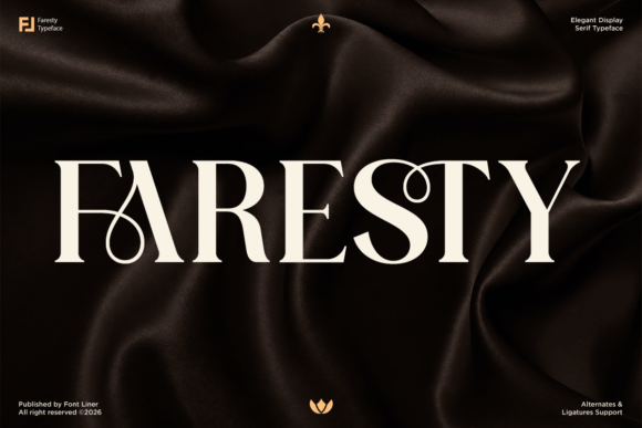 Faresty display serif fonts for timeless luxury branding