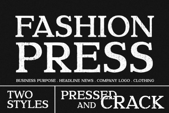 Fashion Pressed bold assertive serif fonts for posters