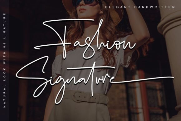 Fashion Signature monoline signature fonts for logo design