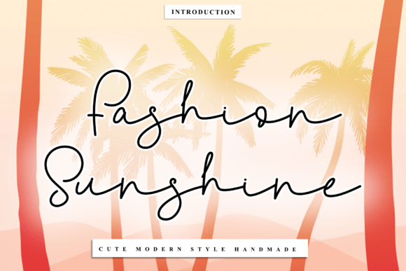 Fashion Sunshine script accent fonts for fashion magazines