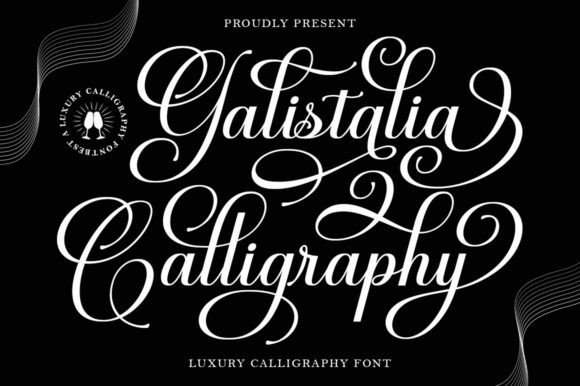 Galistalia Calligraphy classic fonts for wedding invitations