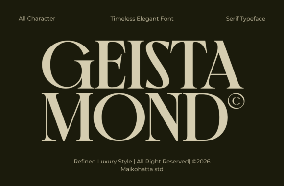 Geista Mond luxury serif aesthetic fonts for instagram