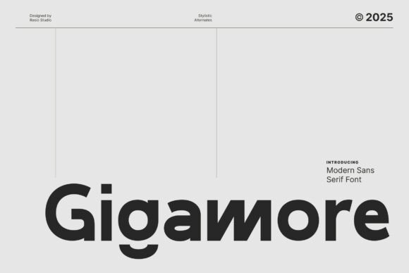 Gigamore modern sans serif fonts for clothing brand logos
