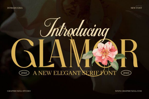 Glamor serif display fonts for high contrast branding