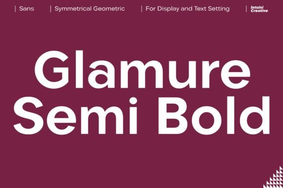 Glamure balanced semi bold sans fonts for branding