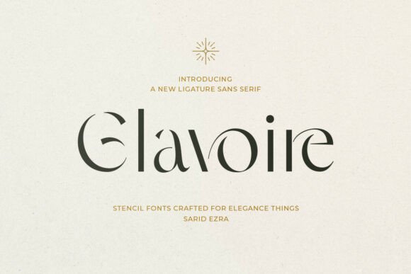 Glavoire ligature sans fonts for fashion magazine layouts